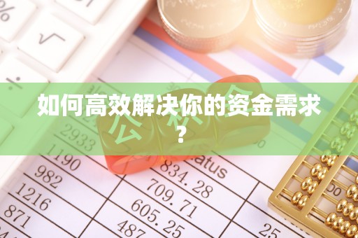 友好如何高效解决你的资金需求？