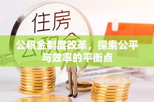 友好公积金制度改革，探索公平与效率的平衡点