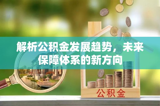 友好解析公积金发展趋势，未来保障体系的新方向