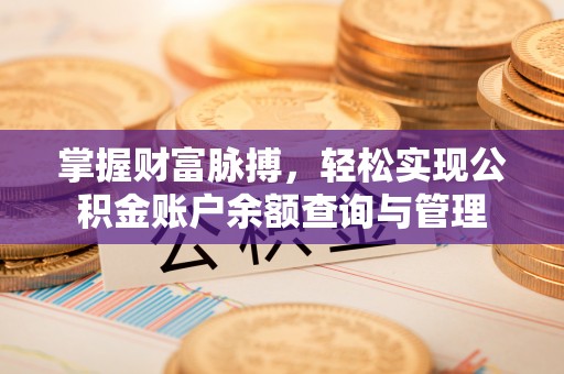 友好掌握财富脉搏，轻松实现公积金账户余额查询与管理