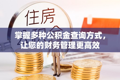 友好掌握多种公积金查询方式，让您的财务管理更高效
