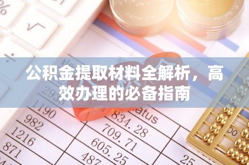 友好公积金提取材料全解析，高效办理的必备指南