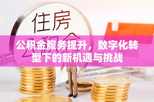 友好公积金服务提升，数字化转型下的新机遇与挑战