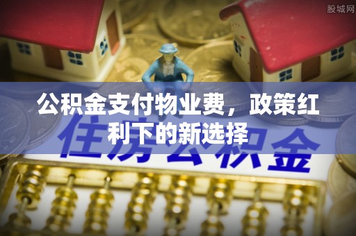 友好公积金支付物业费，政策红利下的新选择