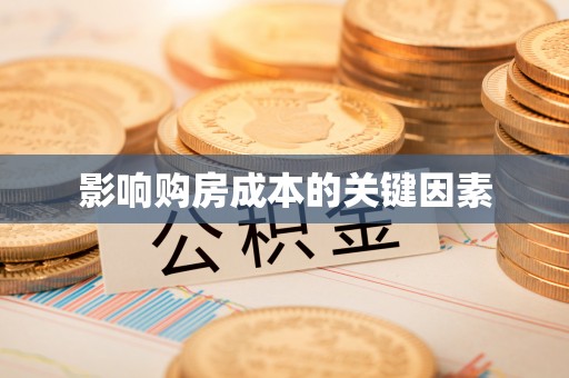 友好影响购房成本的关键因素