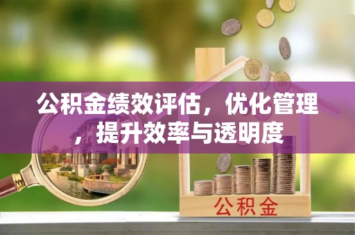 友好公积金绩效评估，优化管理，提升效率与透明度