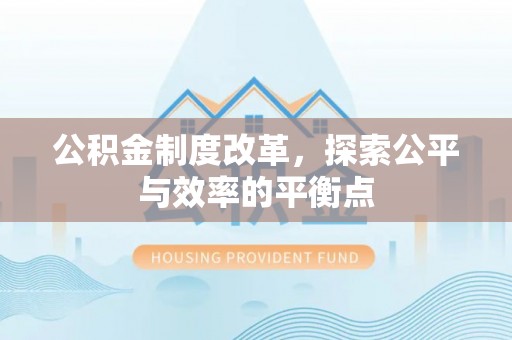 友好公积金制度改革，探索公平与效率的平衡点