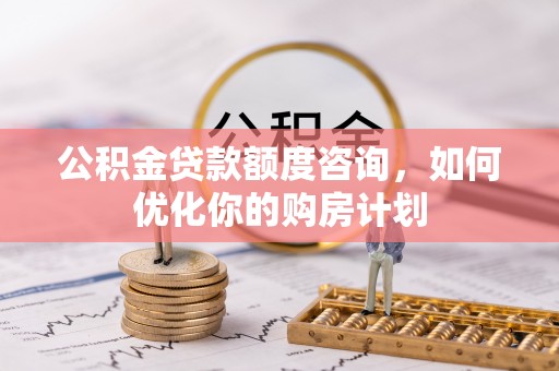 友好公积金贷款额度咨询，如何优化你的购房计划