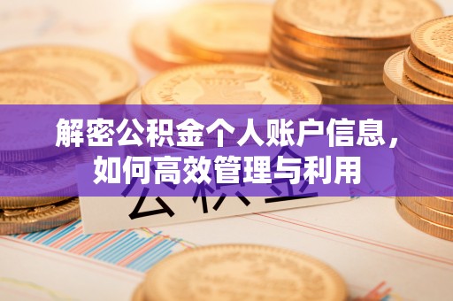 友好解密公积金个人账户信息，如何高效管理与利用