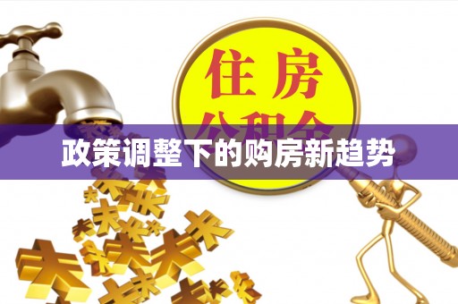 友好政策调整下的购房新趋势