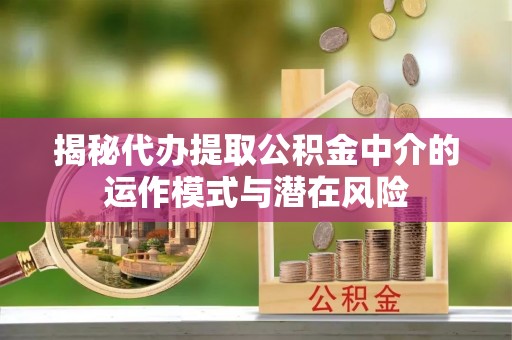 友好揭秘代办提取公积金中介的运作模式与潜在风险