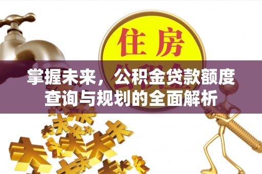 友好掌握未来，公积金贷款额度查询与规划的全面解析