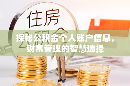 友好探秘公积金个人账户信息，财富管理的智慧选择