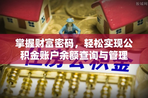 友好掌握财富密码，轻松实现公积金账户余额查询与管理
