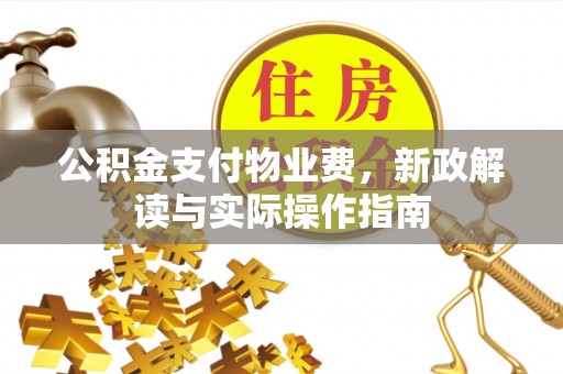 友好公积金支付物业费，新政解读与实际操作指南