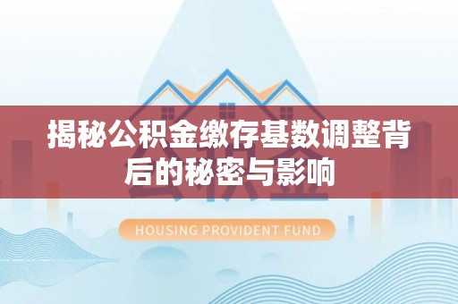 友好揭秘公积金缴存基数调整背后的秘密与影响
