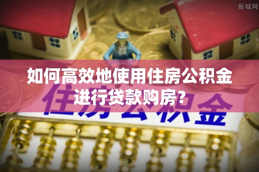 友好如何高效地使用住房公积金进行贷款购房？