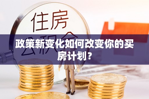 友好政策新变化如何改变你的买房计划？